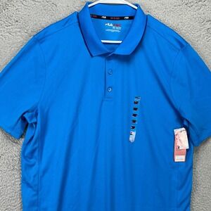 Fila Sport Shirt Golf Polo Mens 2XLT Tall Blue Athletic Rugby Short Sleeve NEW